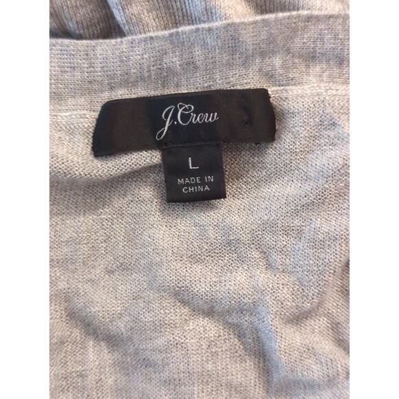 J. Crew Womens Gray Lyocell Silk Blend Scoop Neck‎ Pullover Sweater Top Size L - Picture 9 of 9